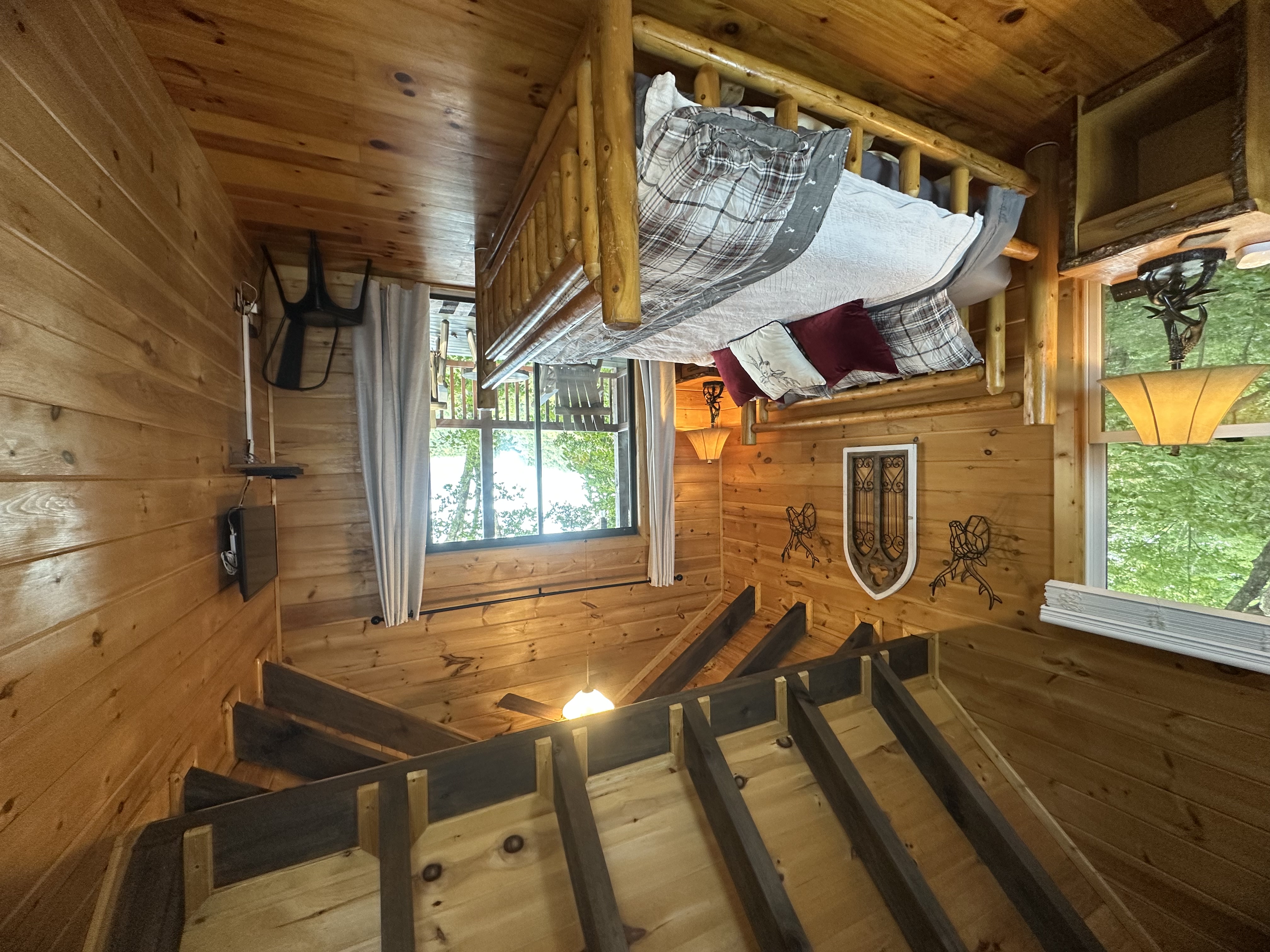 Upper level bedroom detail with enough space to settle in and unpack.